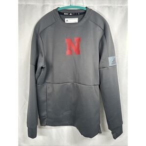 Adidas Nebraska Cornhuskers Pullover Thermal Mens Size Large Grey